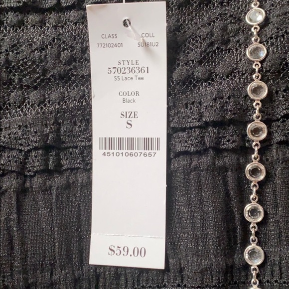 White House Black Market Lace Tee - Picture 5 of 9